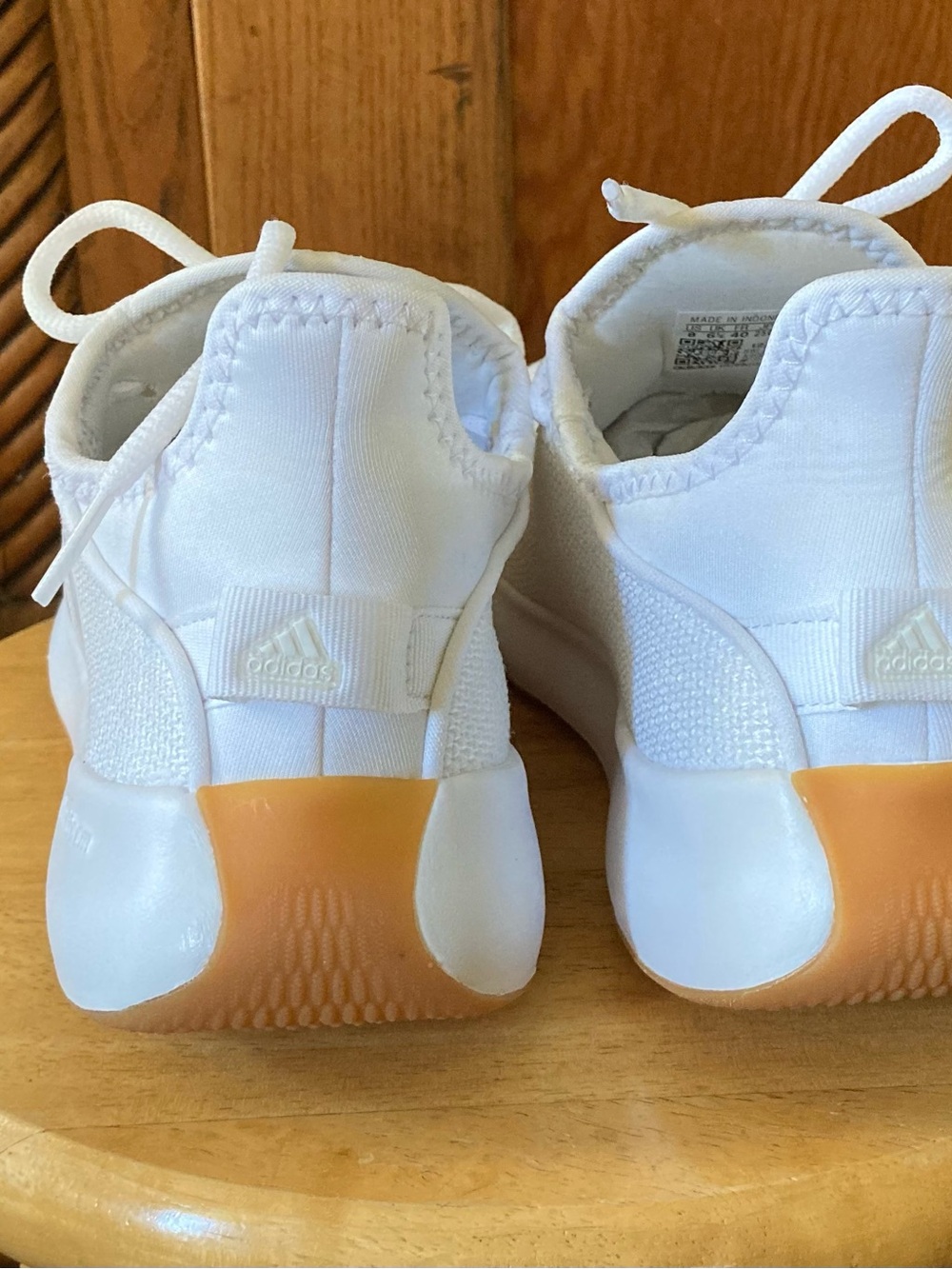 adidas Cloudfoam Pure SPW White Sneakers Gum Sole Women’s Size 8 - Picture 4 of 7